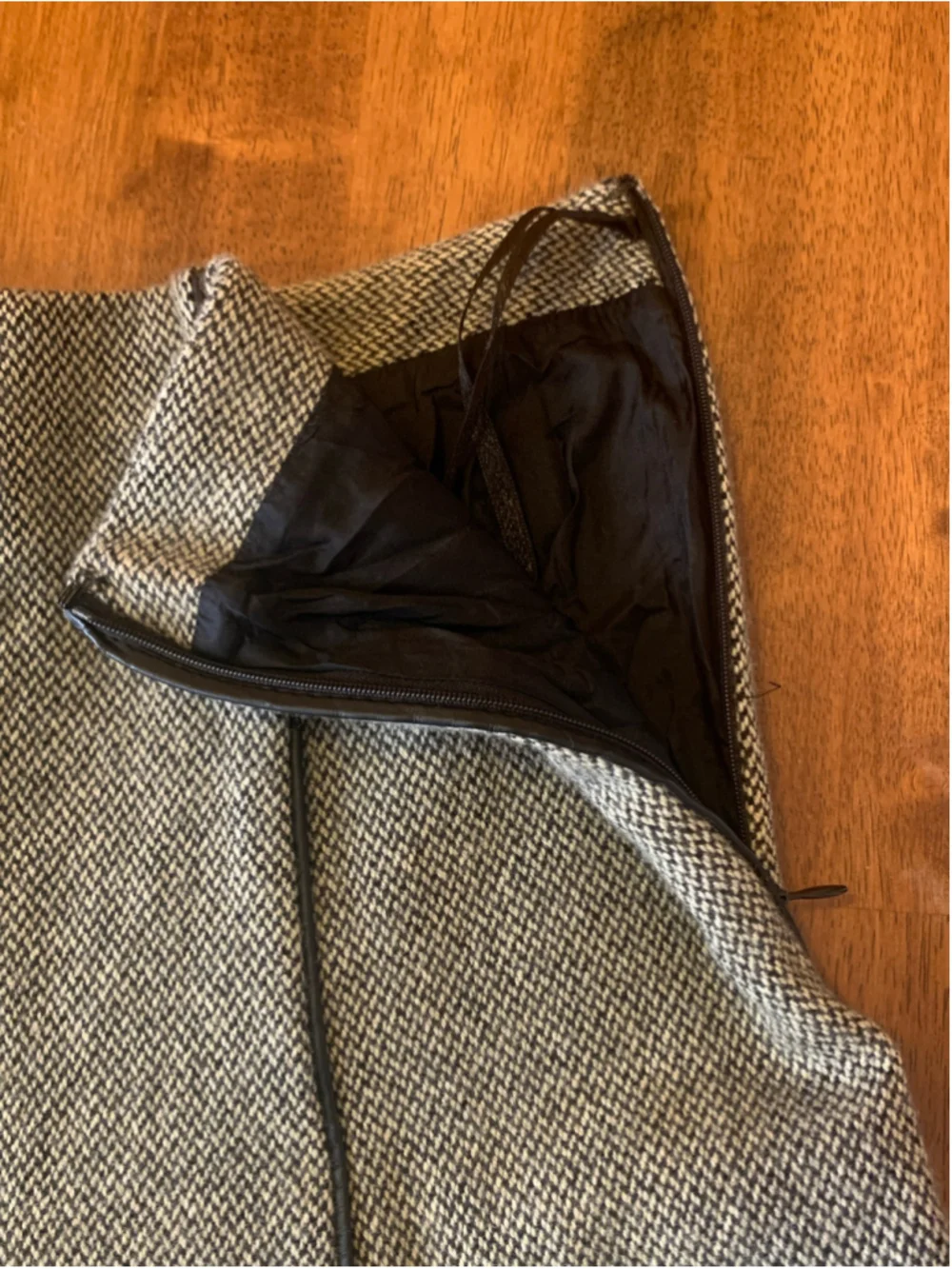 Lauren Ralph Lauren Skirt 12 Tan and Black Tweed